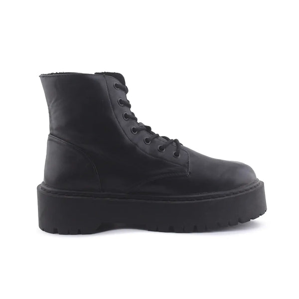 Pull & Bear Zipper Lace Up Combat Ankle Boots (100% Authentic Leather)