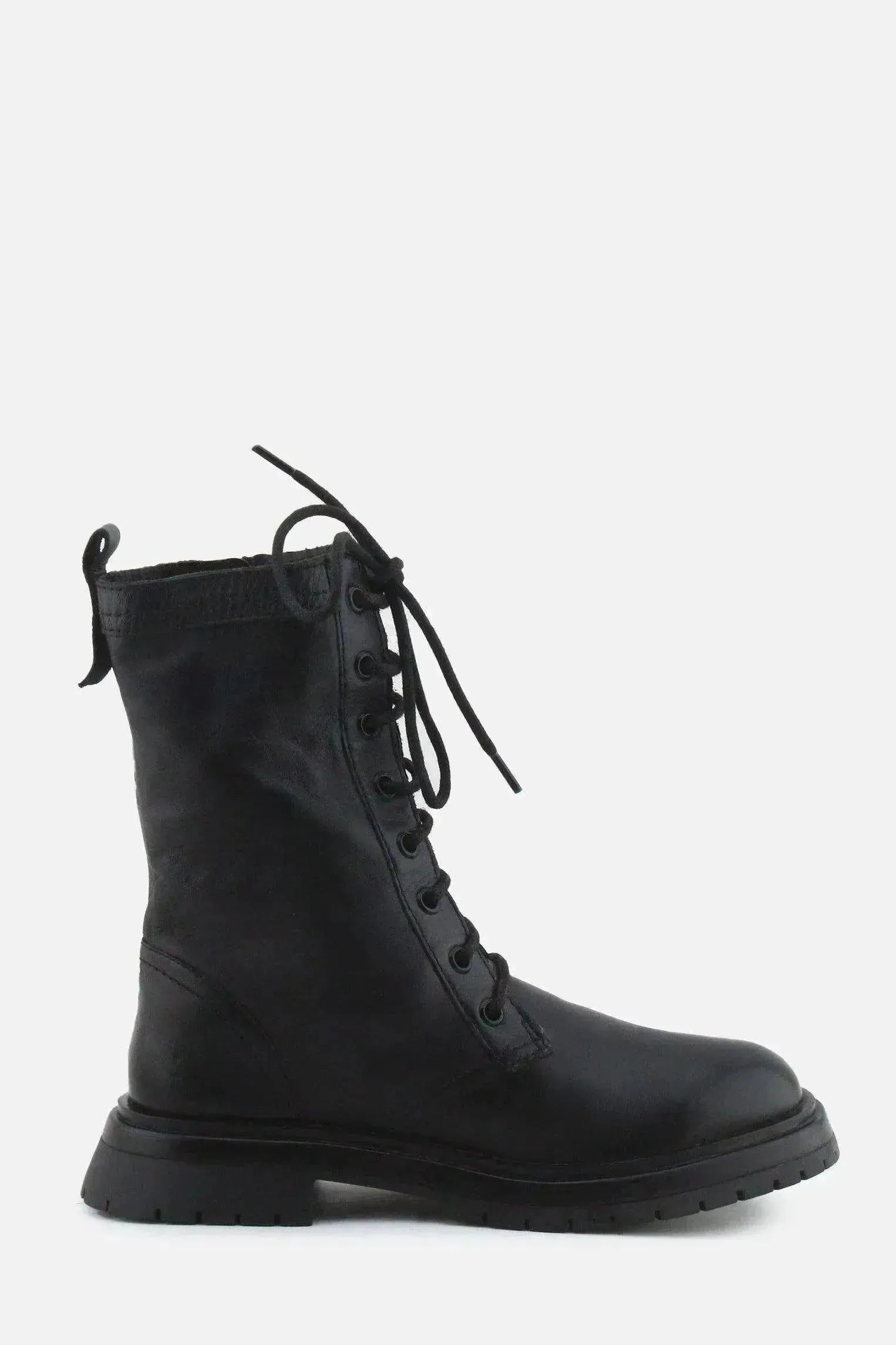 Zara Zipper Laces Combat Ankle Boots | 100% Authentic Leather - sundaybazar