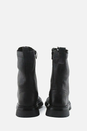 Zara Zipper Laces Combat Ankle Boots | 100% Authentic Leather - sundaybazar