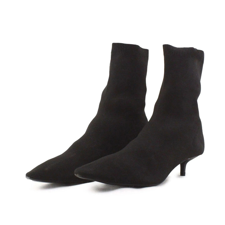 Zara Kitten Heels Sock Boots | Textile - sundaybazar