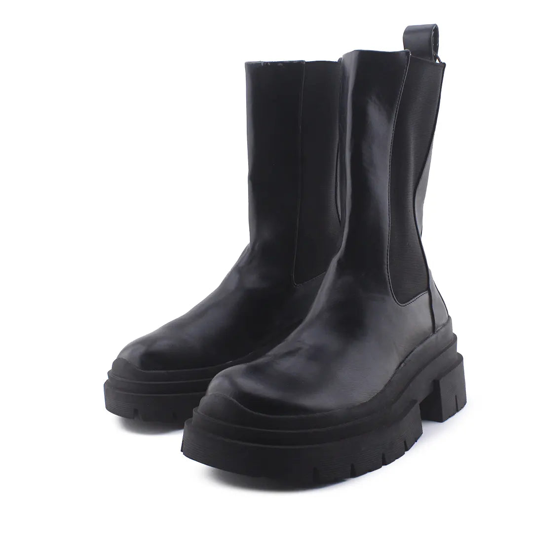 Zara Stretchable Chelsea Ankle Boots (100% Authentic Leather)