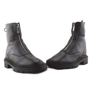 Zara Zipper Ankle Boots | 100% Authentic Leather - sundaybazar