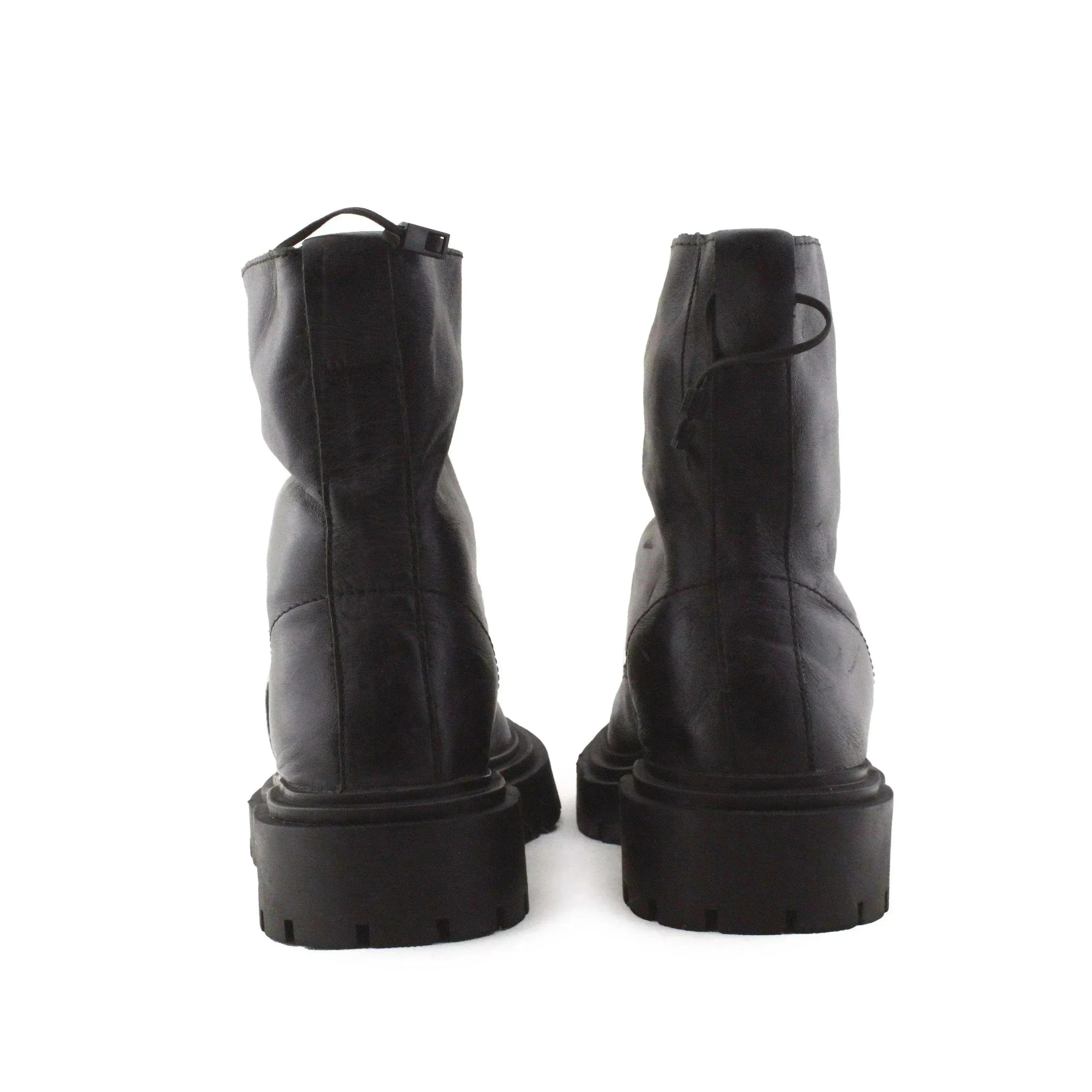 Zara Zipper Ankle Boots | 100% Authentic Leather - sundaybazar