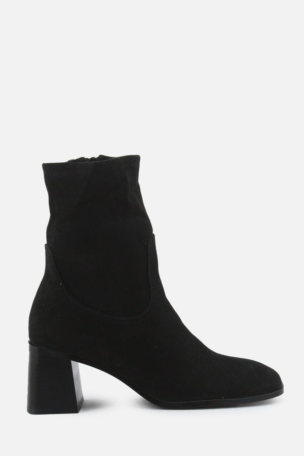 Zara Zipper Block Ankle Boots | Suede