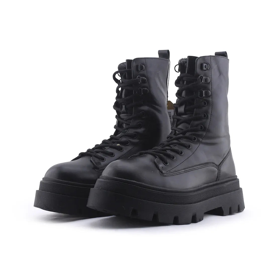 Bershka Lace Up Ankle Boot | 100% Authentic Leather