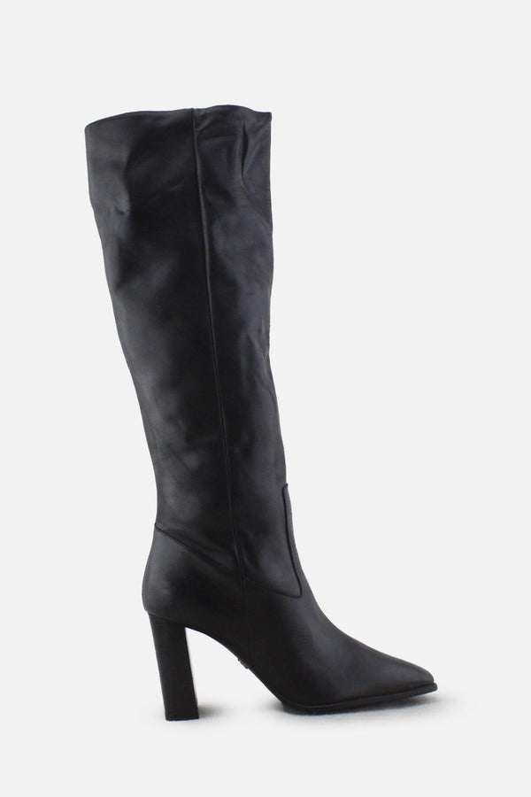 Zara Zipper Block Knee High Boots | 100% Authentic Leather