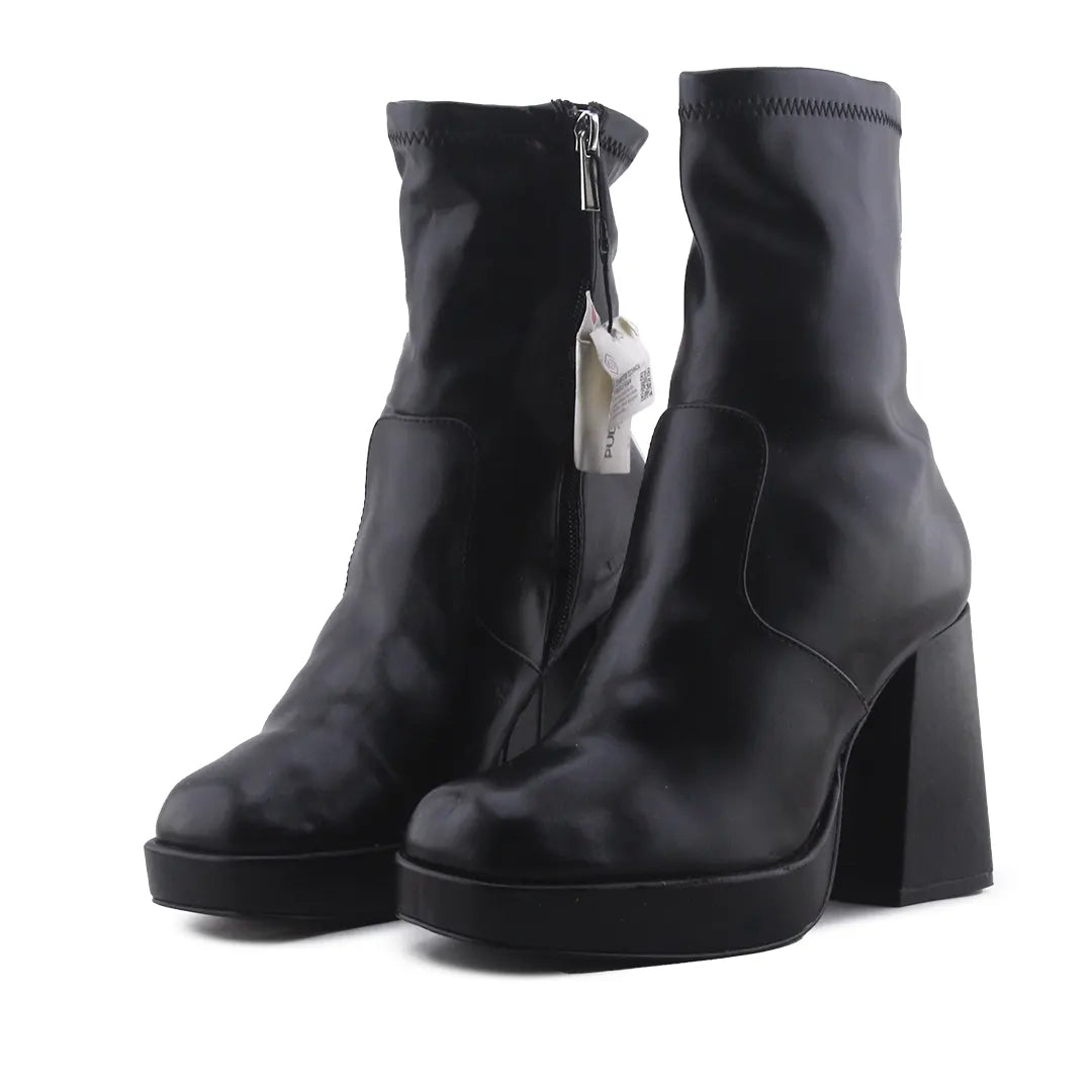 Pull & Bear Zipper Ankle Boot | 100% Authentic Leather