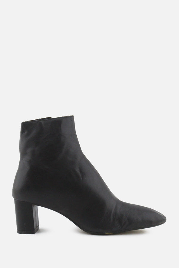 Zara Zipper Block Ankle Boots | 100% Authentic Leather