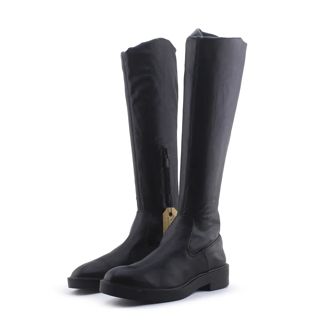 Stradivarius Zipper Over The Knee Boots (100% Authentic Leather)