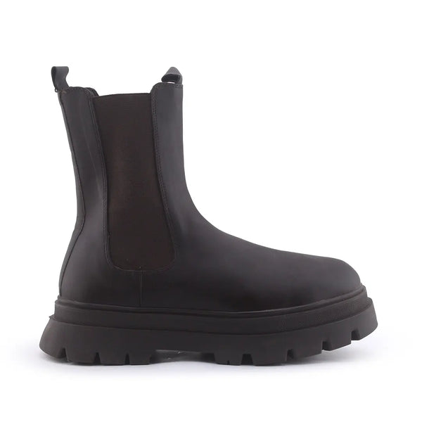 Bershka Stretchable Chelsea Ankle Boots (100% Authentic Leather)