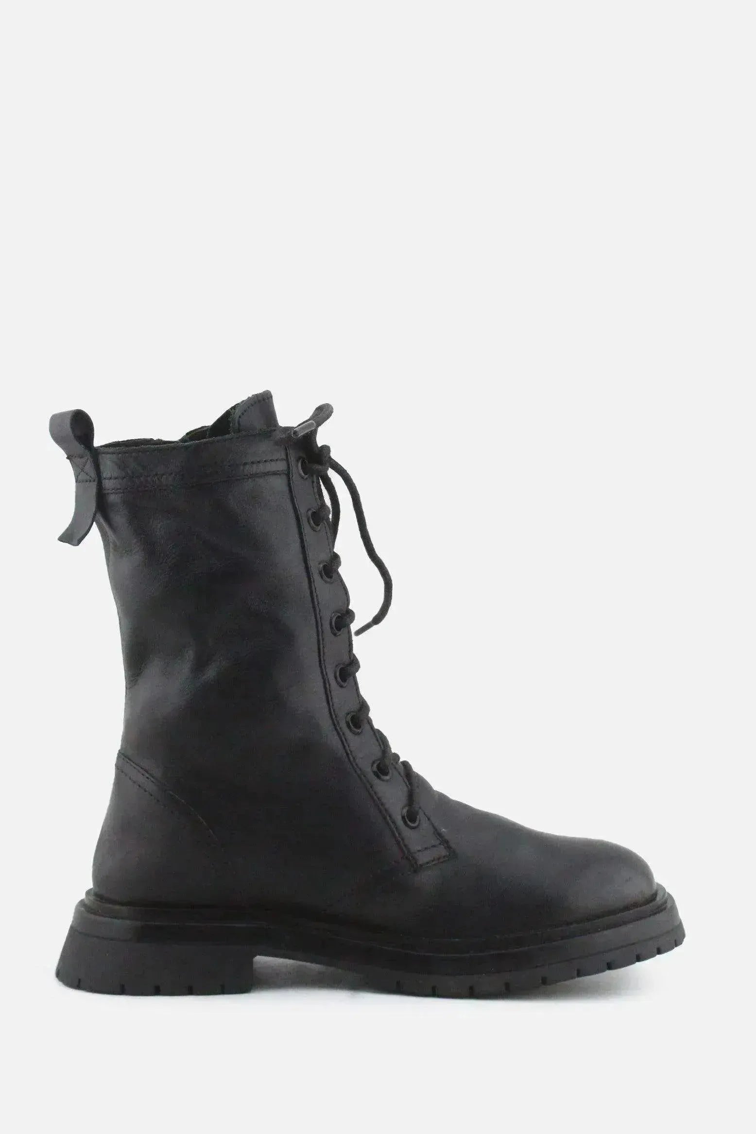 Zara Zipper Laces Combat Ankle Boots | 100% Authentic Leather - sundaybazar