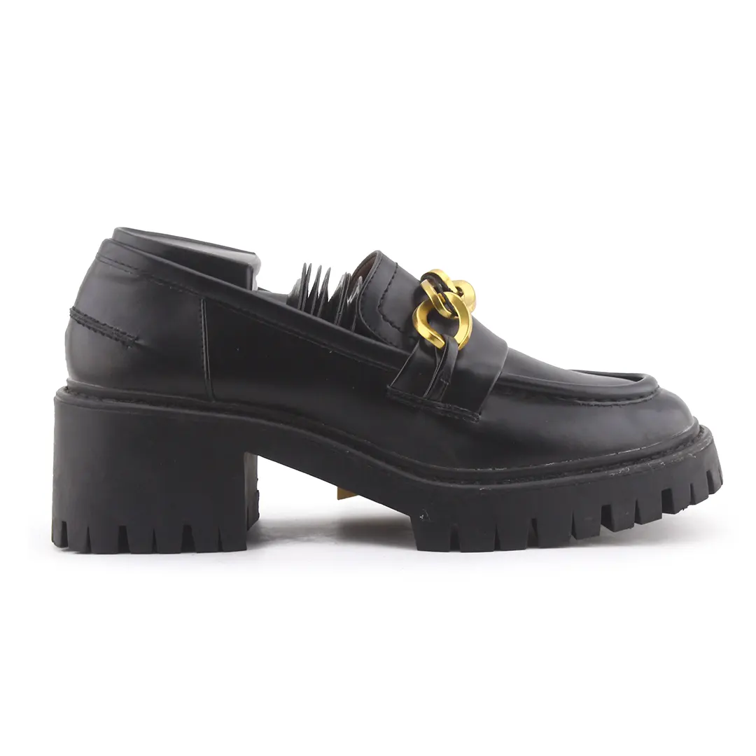 Zara Lug Sole Metal Embellished Moccasin