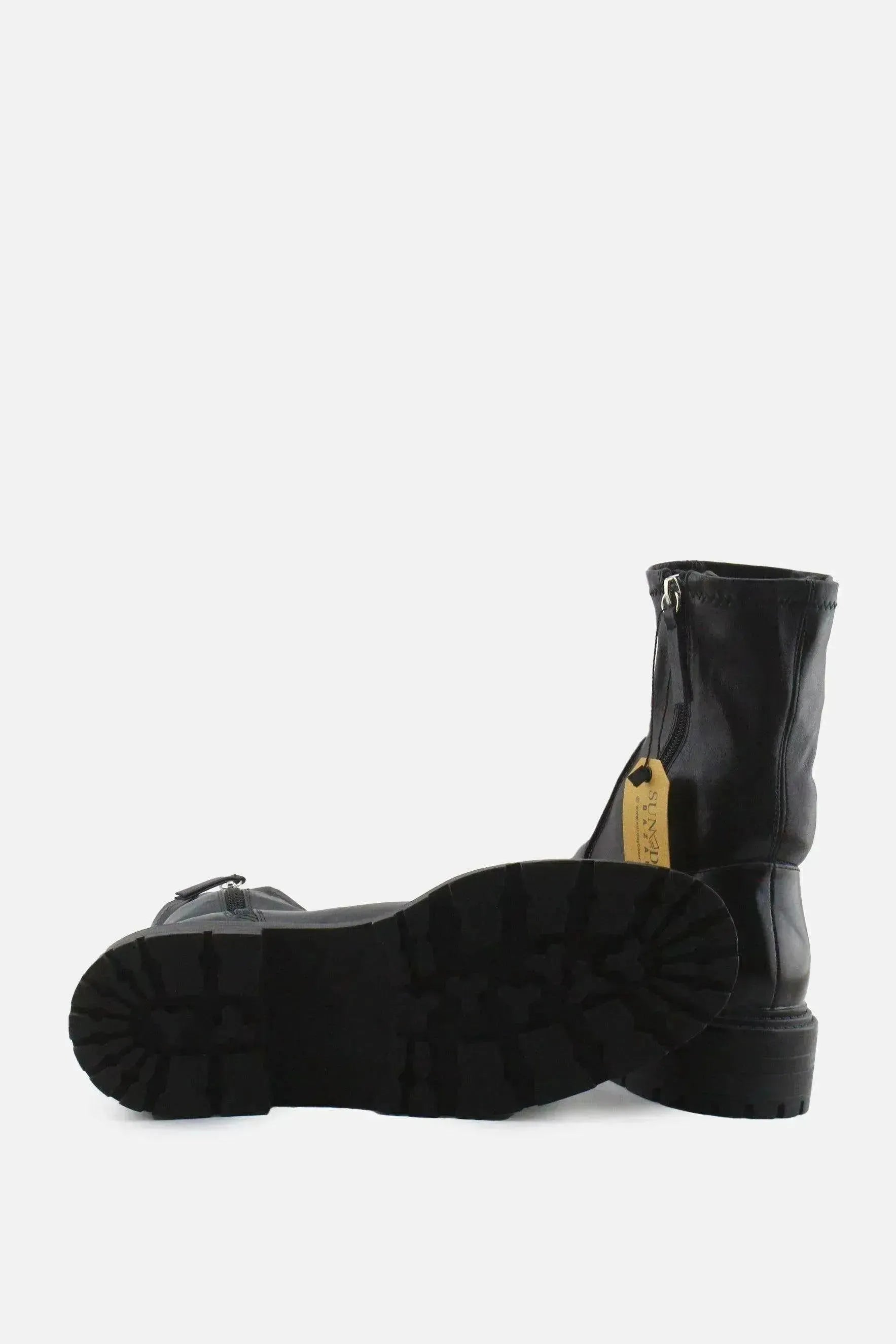 Zara Zipper Chelsea Ankle Boots | 100% Authentic Leather - sundaybazar