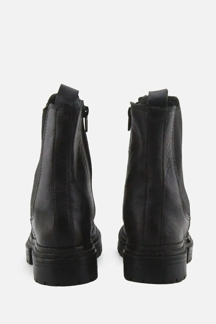 Zara Zipper Stretchable Chelsea Ankle Boots | 100% Authentic Leather - sundaybazar