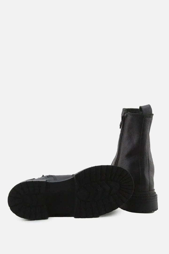 Zara Zipper Stretchable Chelsea Ankle Boots | 100% Authentic Leather - sundaybazar