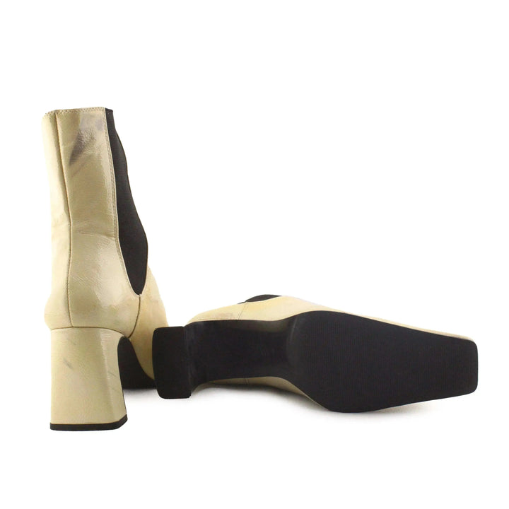 Zara Stretchable Block Heels Ankle Boots | 100% Authentic leather - sundaybazar