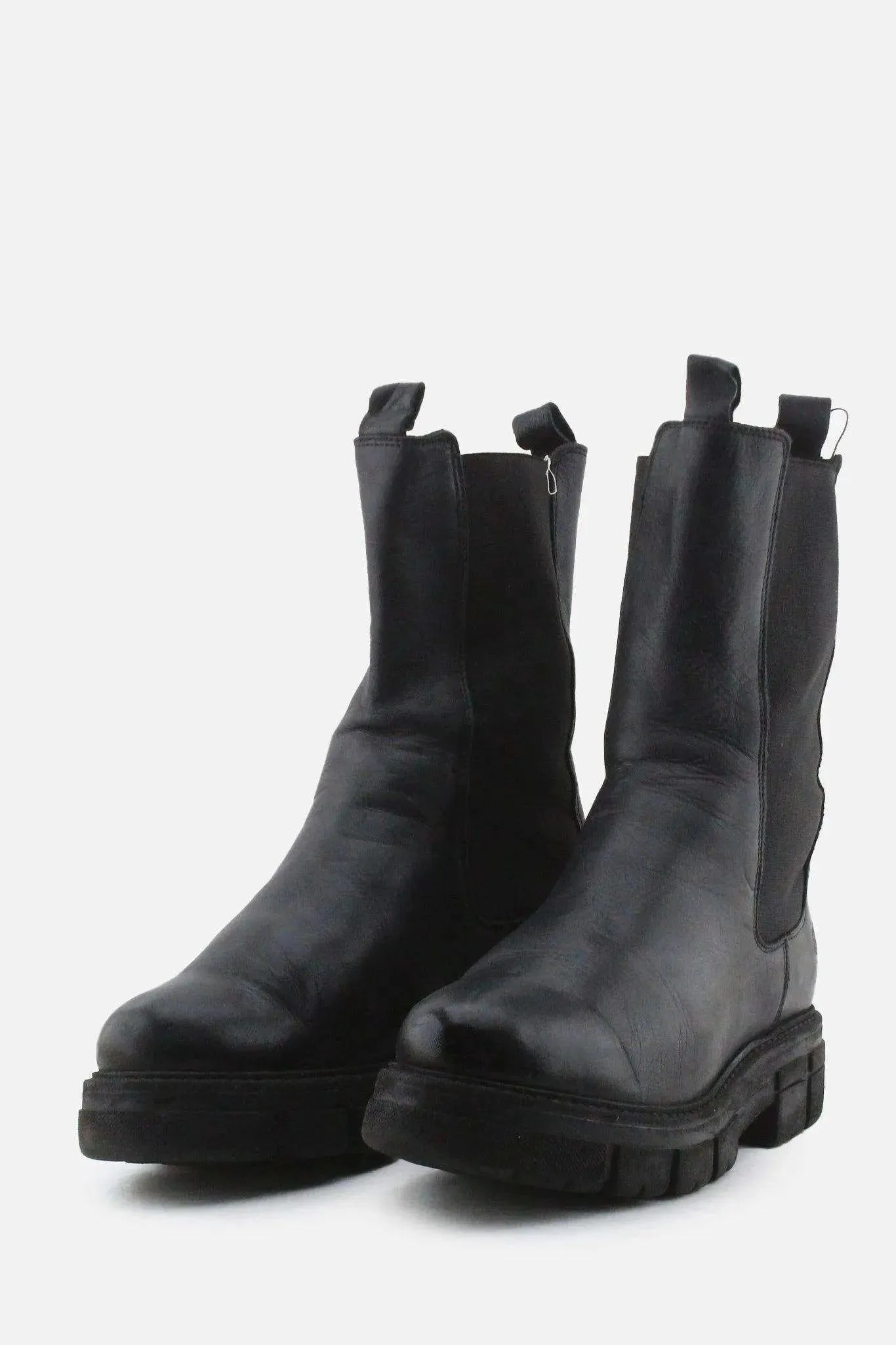 European Brand Stretchable Combat Ankle Boots | 100% Authentic Leather