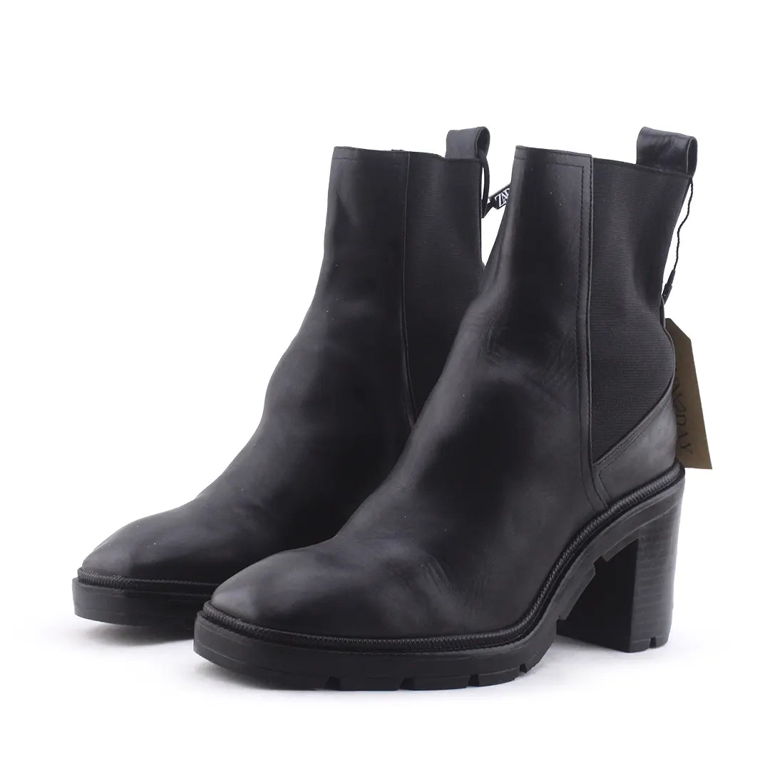Zara Stretchable Ankle Boot | 100% Authentic Leather