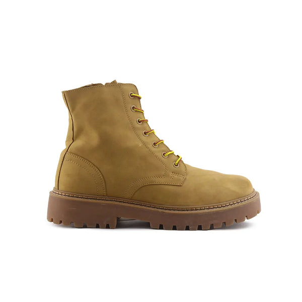 Pull & Bear Zipper Lace Up Combat Ankle Boots (100% Authentic Leather)