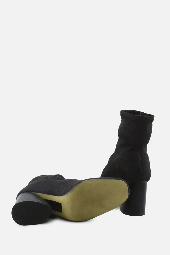 Stradivarius Block Ankle Boots | Textile - sundaybazar