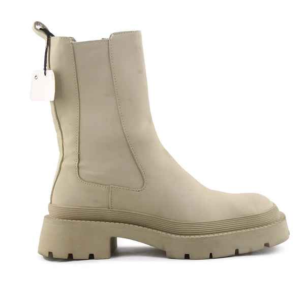Zara Zipper Chelsea Ankle Boots (100% Authentic Leather)