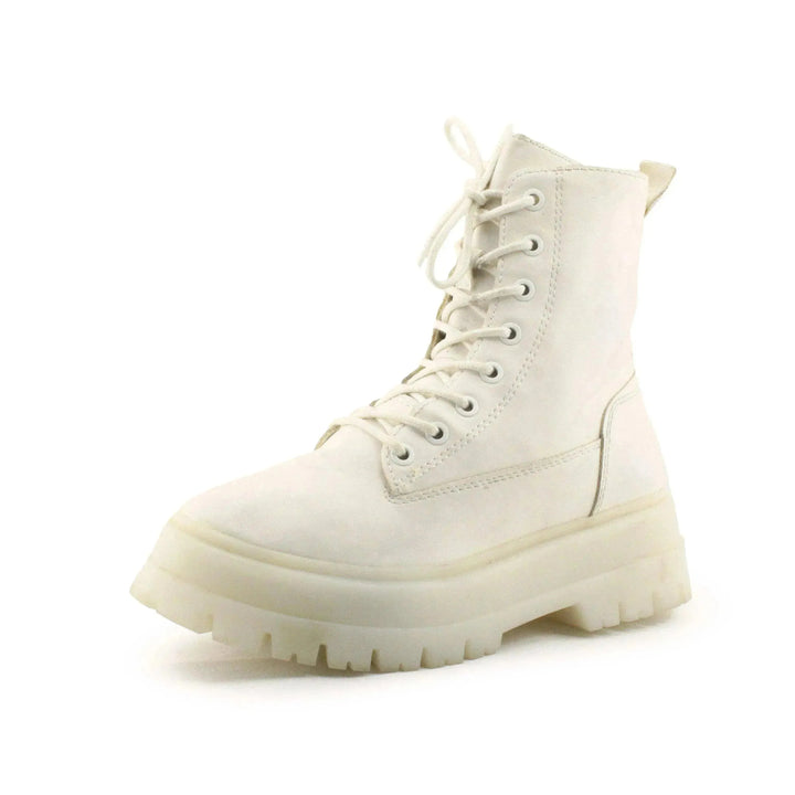 Stradivarius Zipper Laces Combat Boots | 100% Authentic Leather - sundaybazar