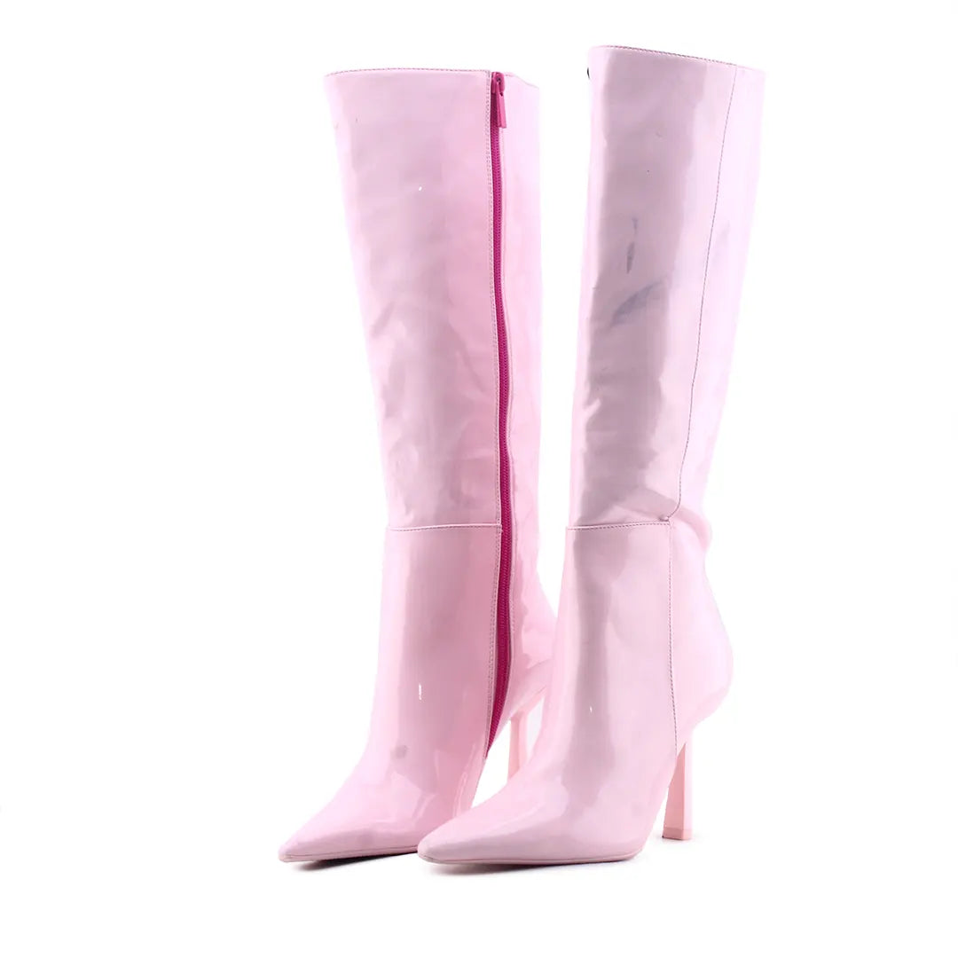 Bershka Zipper Knee High Boot