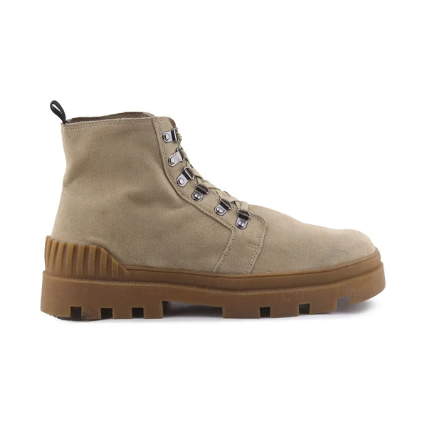 Pull & Bear Lace Up Combat Ankle Boots (Suede)