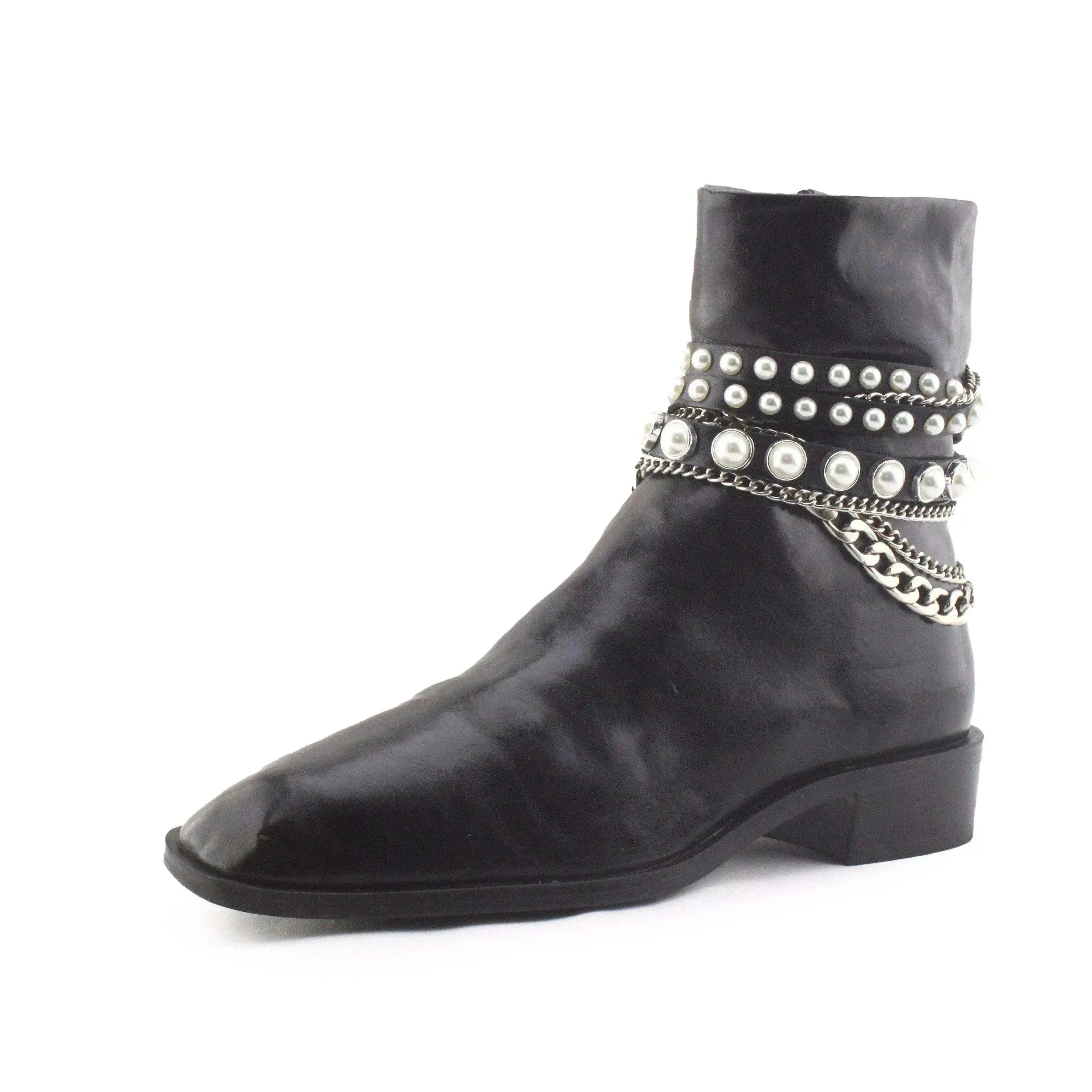 Zara Zipper Chelsea Boots | 100% Authentic Leather - sundaybazar