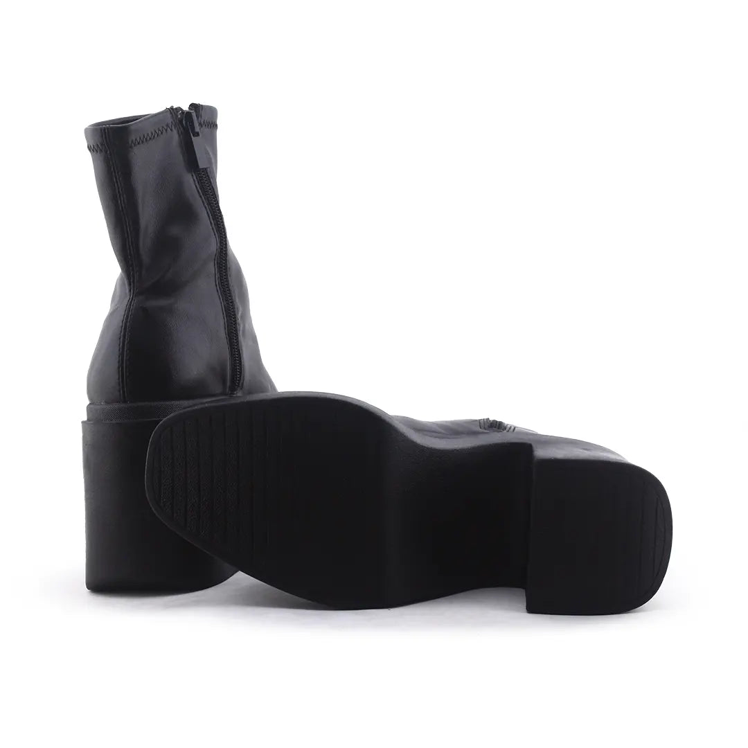 Stradivarius Zipper Ankle Boot | 100% Authentic Leather