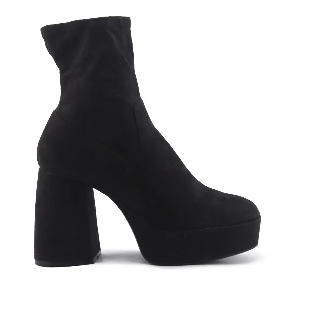 Bershka Zipper Suede Ankle Boot