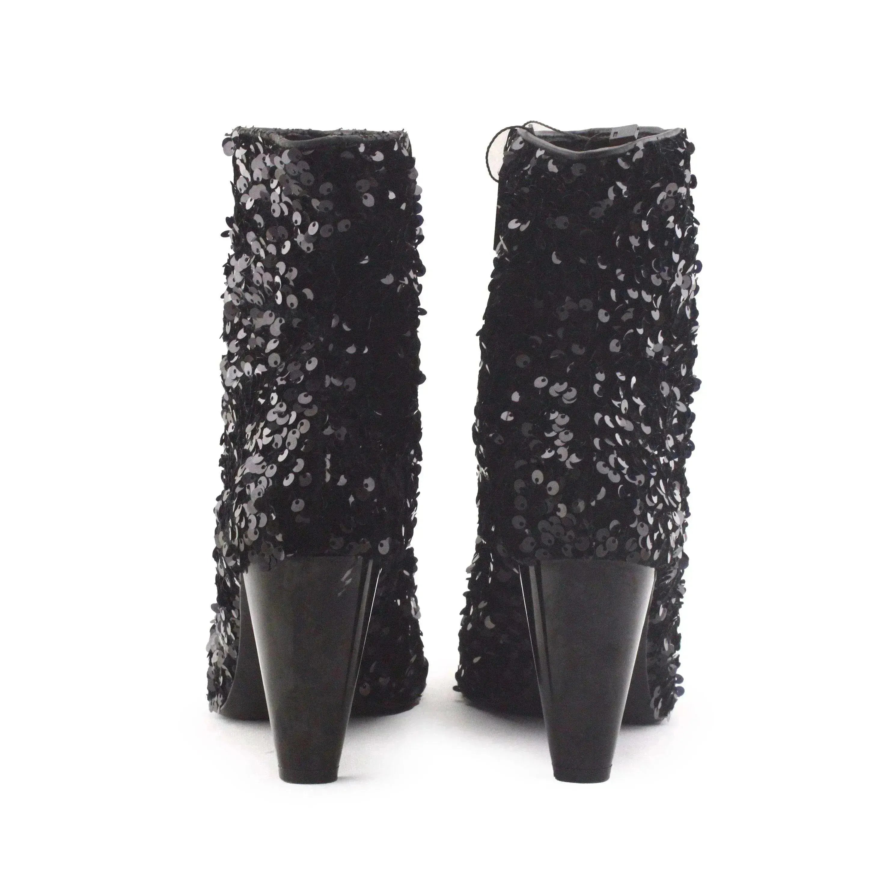 Zara Zipper Block Heels Ankle Boots | Textile - sundaybazar