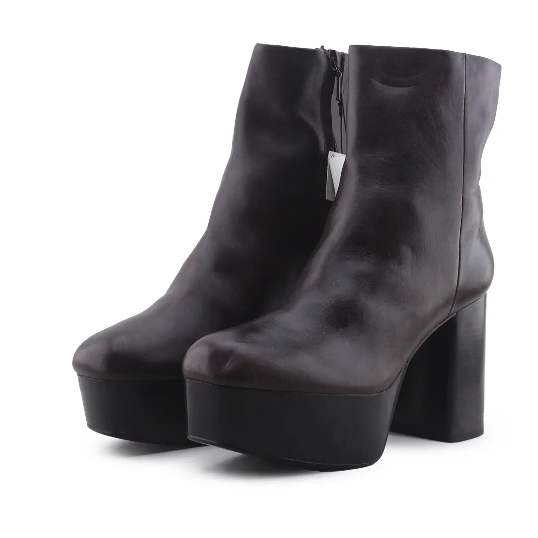 Zara Zipper Stretchable Ankle Boot | 100% Authentic Leather