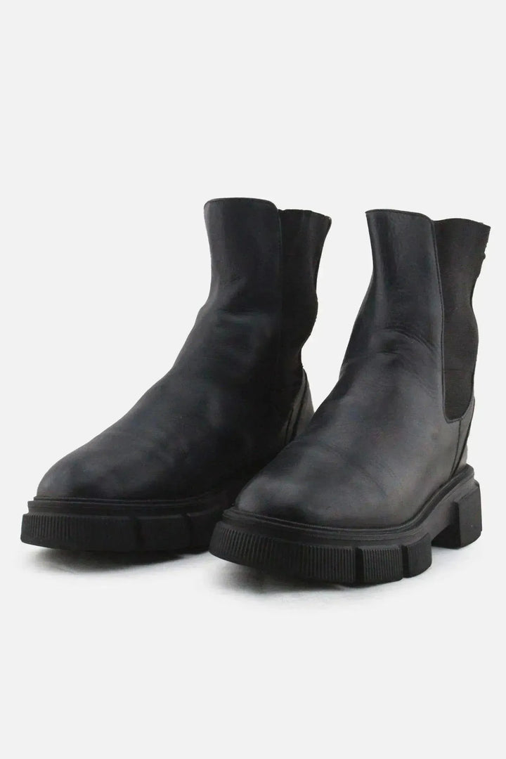 Zara Stretchable Chelsea Ankle Boots | 100% Authentic Leather - sundaybazar