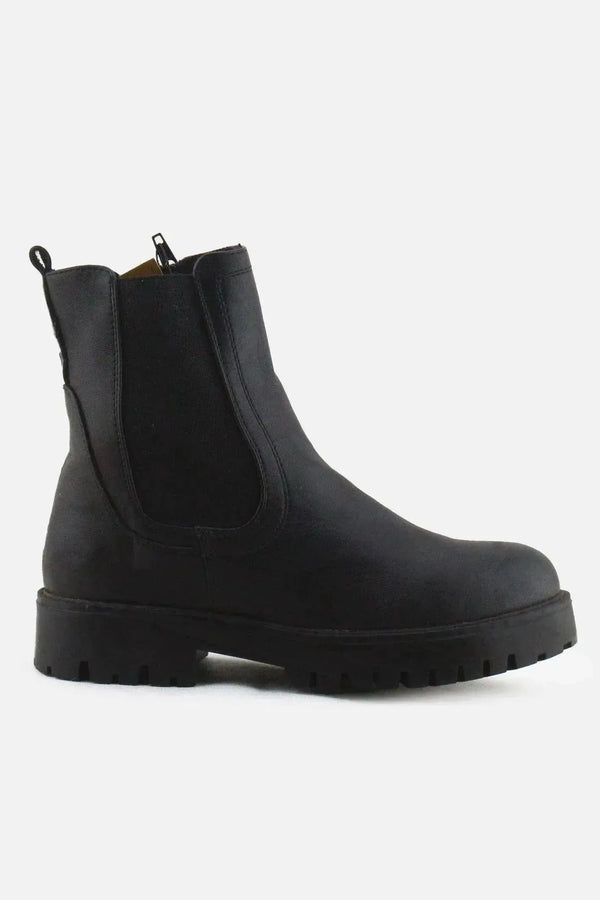 Lefties Zipper Stretchable Chelsea Ankle Boots | 100% Authentic Leather - sundaybazar
