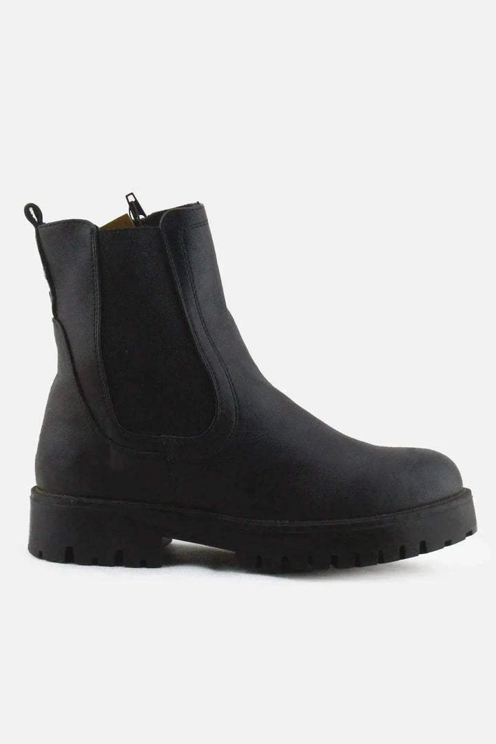 Lefties Zipper Stretchable Chelsea Ankle Boots | 100% Authentic Leather - sundaybazar