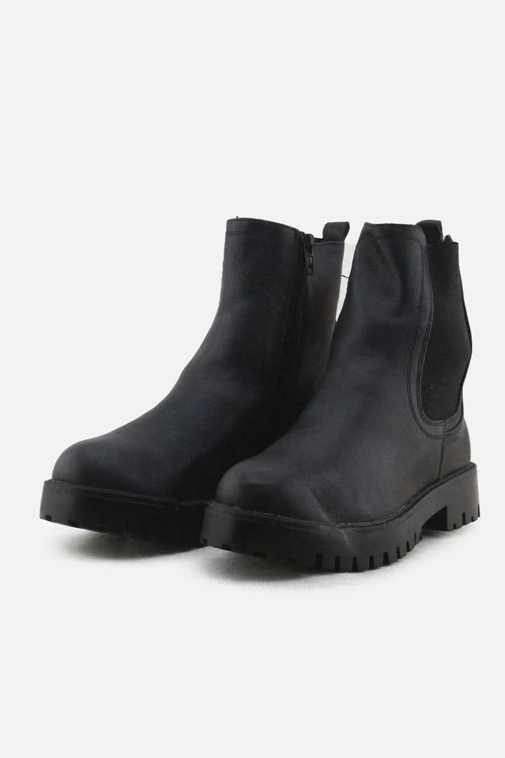 Lefties Zipper Stretchable Chelsea Ankle Boots | 100% Authentic Leather - sundaybazar