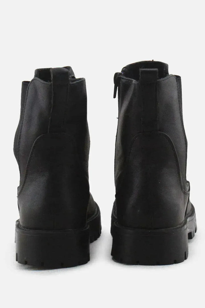 Lefties Zipper Stretchable Chelsea Ankle Boots | 100% Authentic Leather - sundaybazar