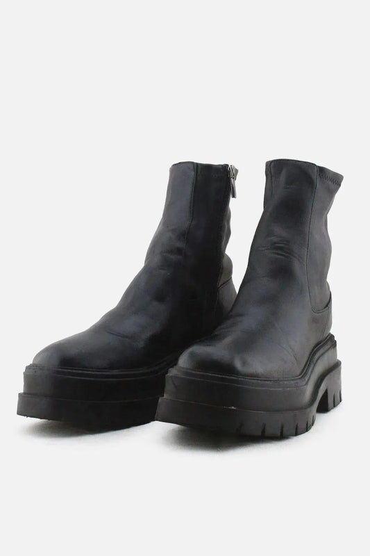 Bershka Zipper Chelsea Ankle Boots | 100% Authentic Leather