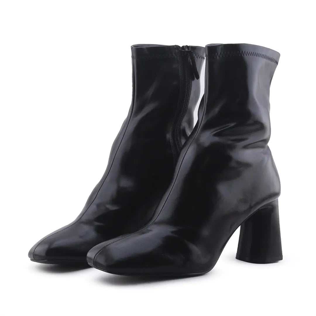 Stradivarius Zipper Ankle Boot | 100% Authentic Leather