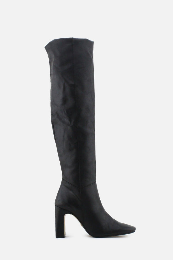 Zara Zipper Block Heels Over The Knee Boots | 100% Authentic Leather