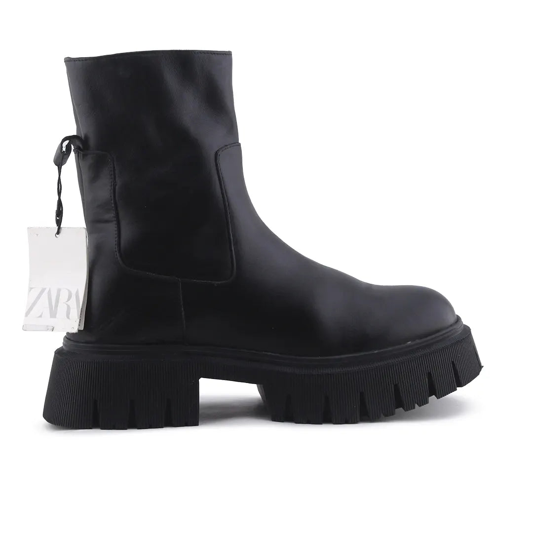Zara Zipper Ankle Boot | 100% Authentic Leather