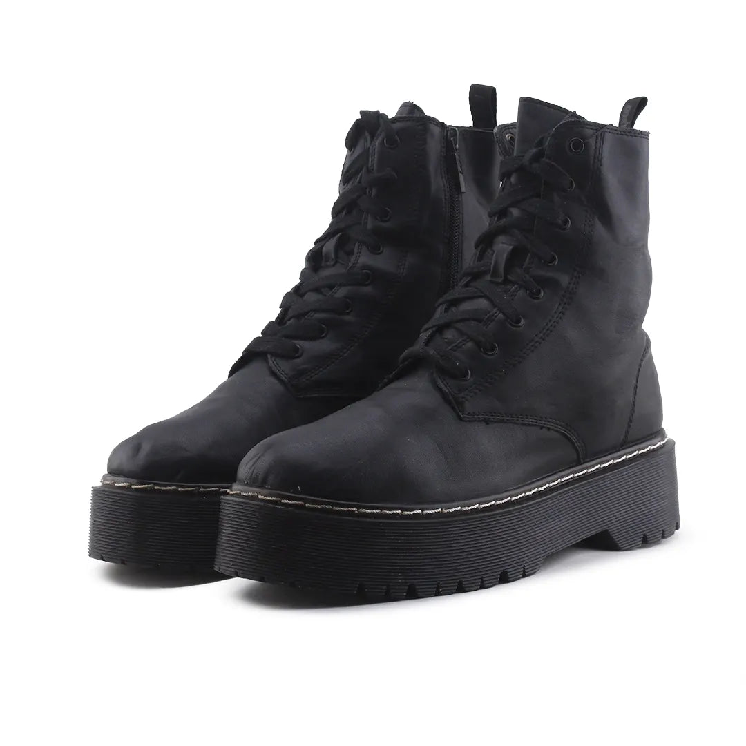 Mtng Zipper Lace Up Ankle Boot | 100% Authentic Leather