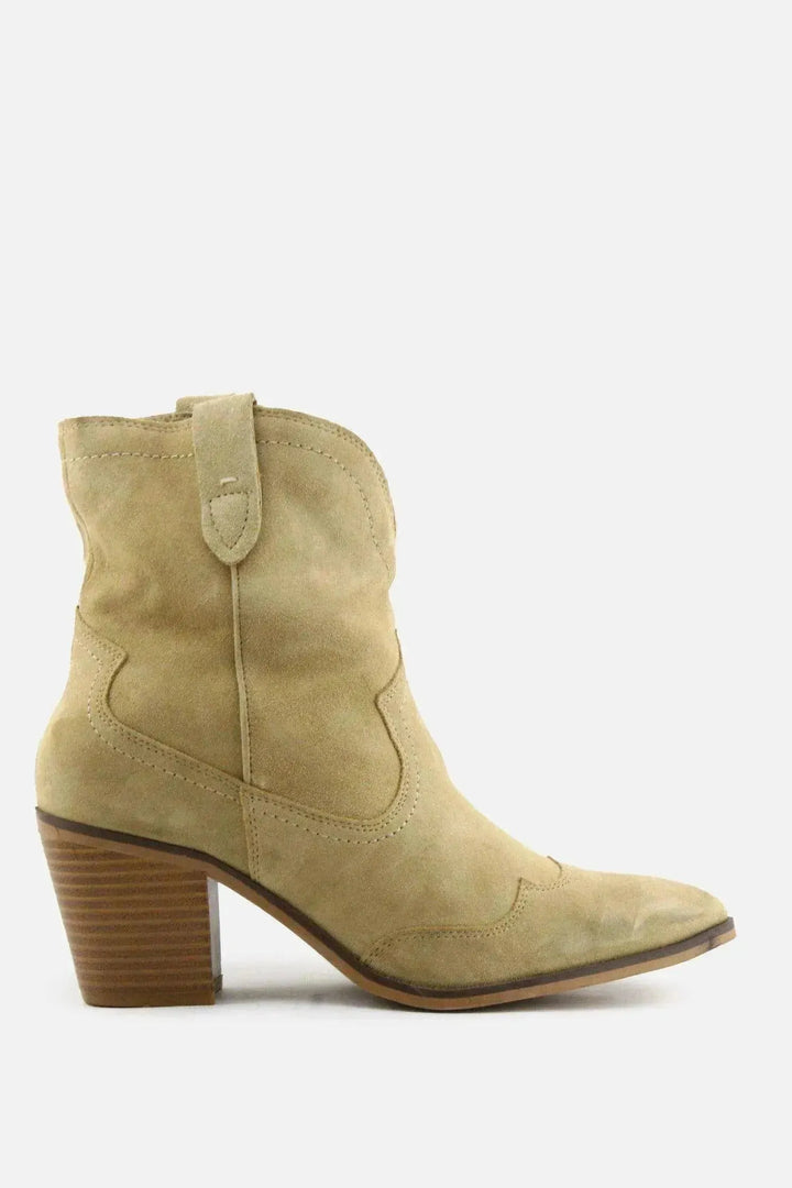 Stradivarius Block Ankle Boots | Suede - sundaybazar