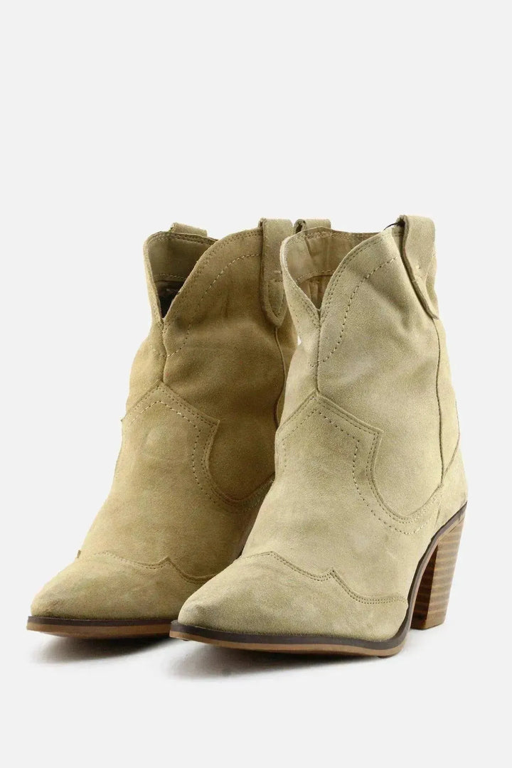 Stradivarius Block Ankle Boots | Suede - sundaybazar