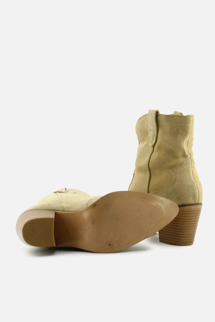 Stradivarius Block Ankle Boots | Suede - sundaybazar