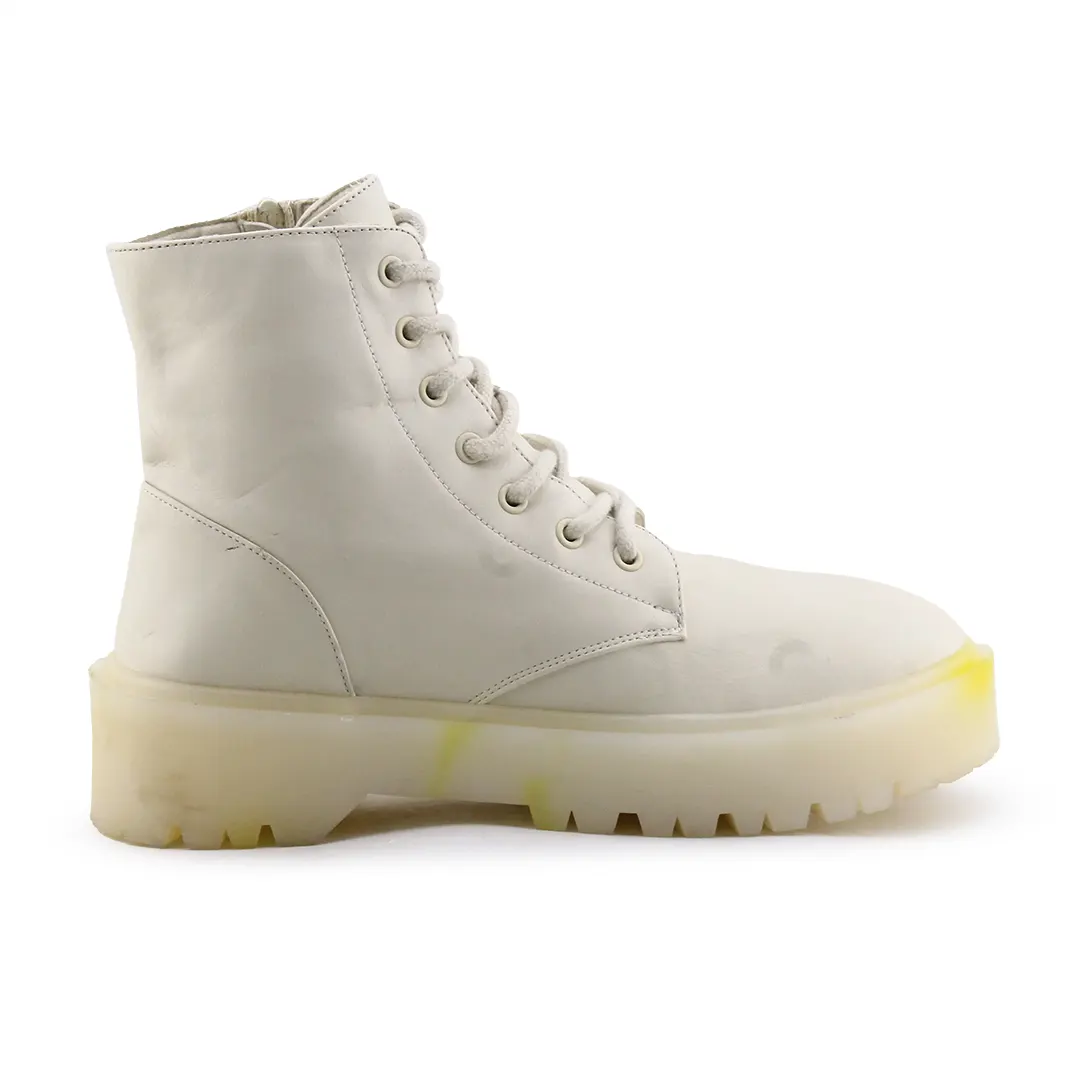 Pull & Bear Zipper Lace Up Ankle Boot | 100% Authentic Leather