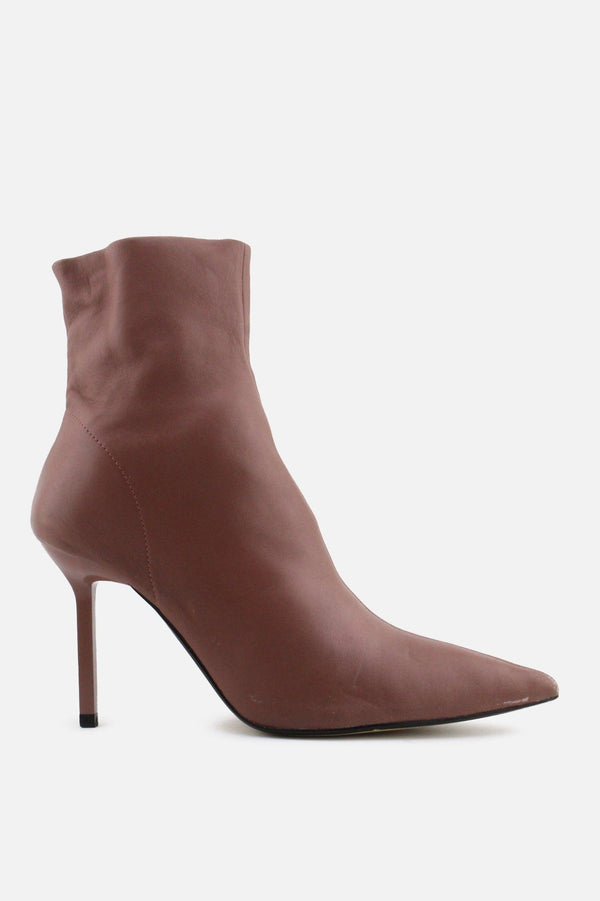 Zara Zipper Stilettos Ankle Boots | 100% Authentic Leather