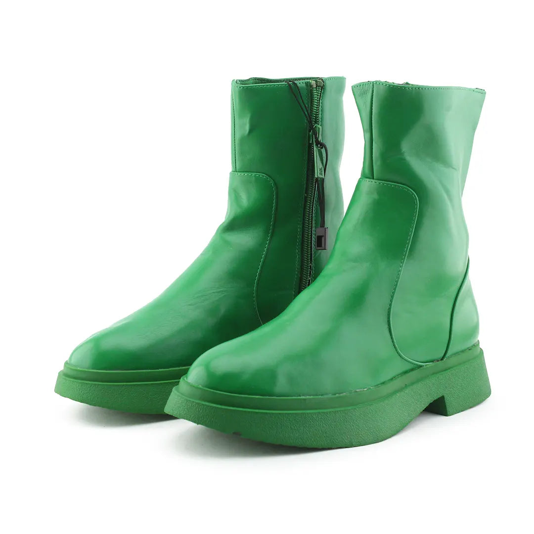 Zara Zipper Ankle Boot | 100% Authentic Leather