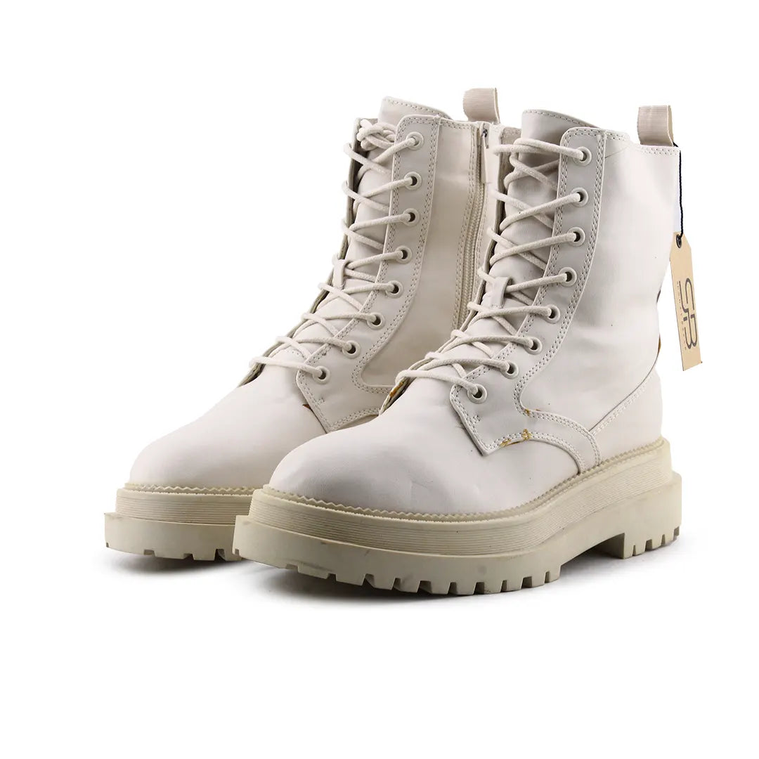 Stradivarius Zipper Lace Up Ankle Boot | 100% Authentic Leather